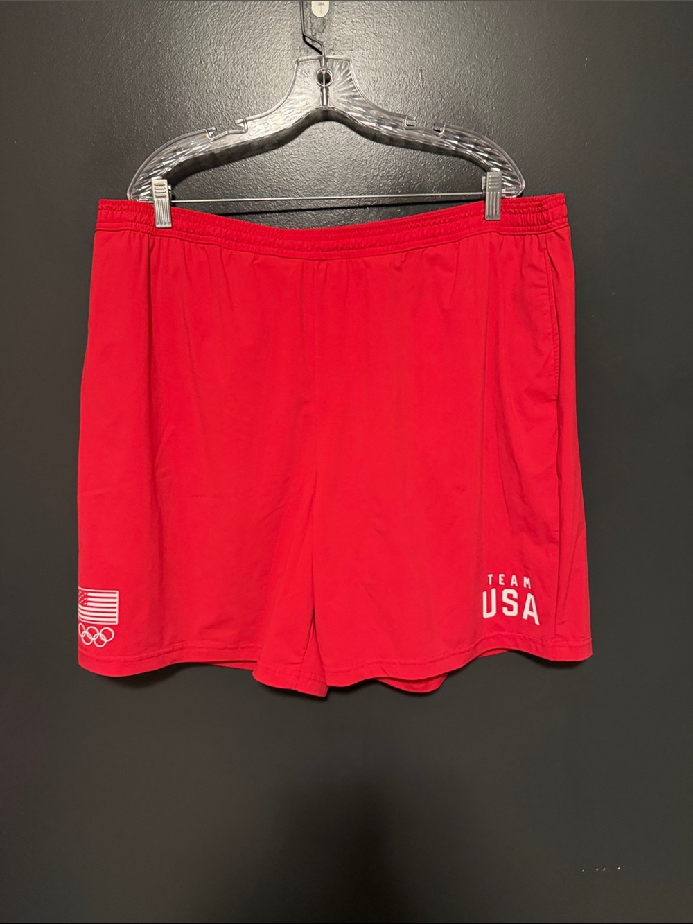 SKIMS Team USA Red Men's Athletic Shorts